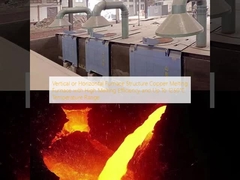 ऊर्ध्वाधर या क्षैतिज भट्ठी संरचना उच्च पिघलने दक्षता और 1250°C तक तापमान सीमा के साथ तांबा पिघलने भट्ठी